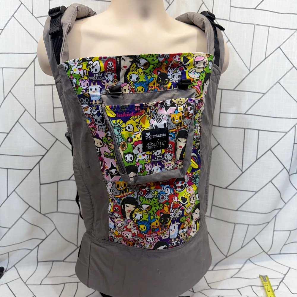 Lillebaby Tokidoki CarryOn Toddler Carrier 20-60lbs Grey Multi Character Print